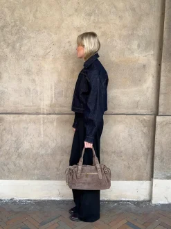 Mura taske i ruskind - Taupe
