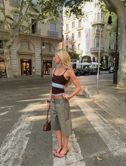 Nayaly bermudashorts - Kaki