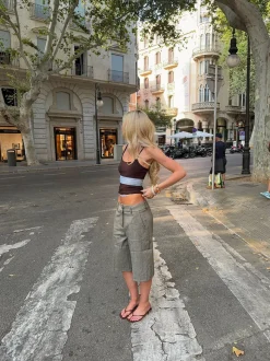 Nayaly bermudashorts - Kaki