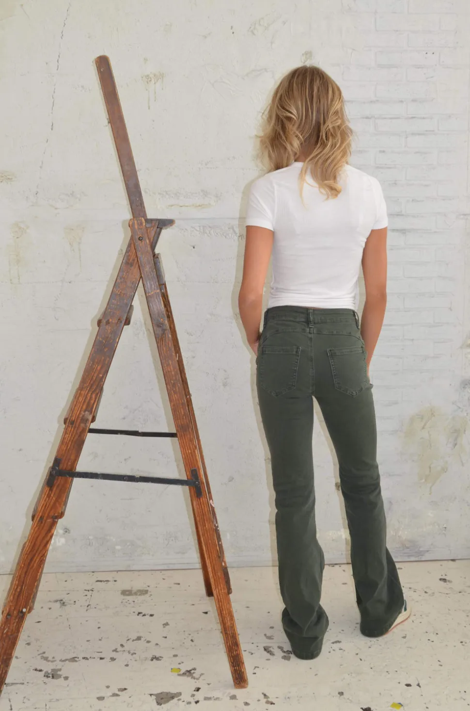 Nettie bootcut jeans - Kaki