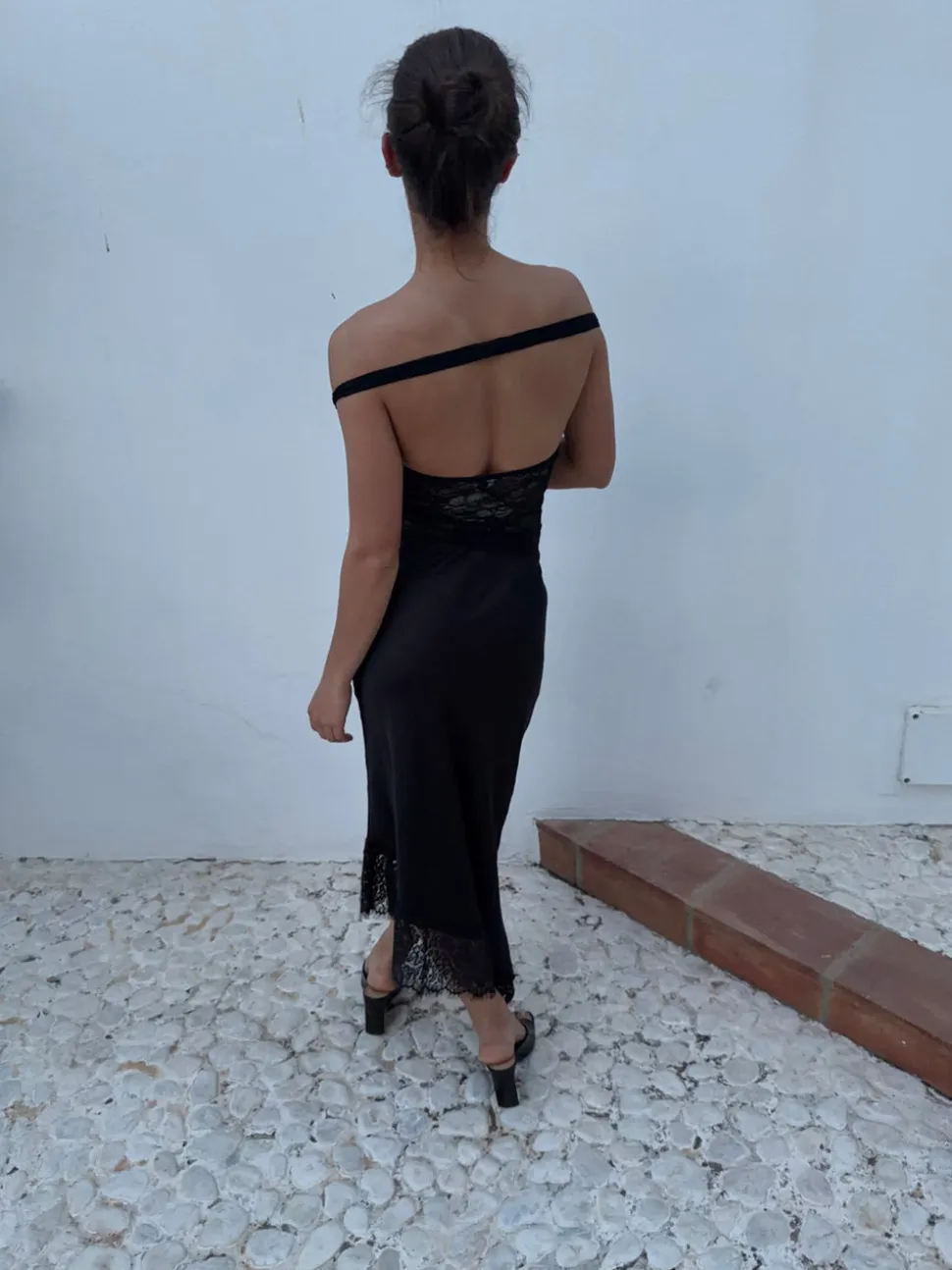 Nicoline off shoulder top i blonde - Sort