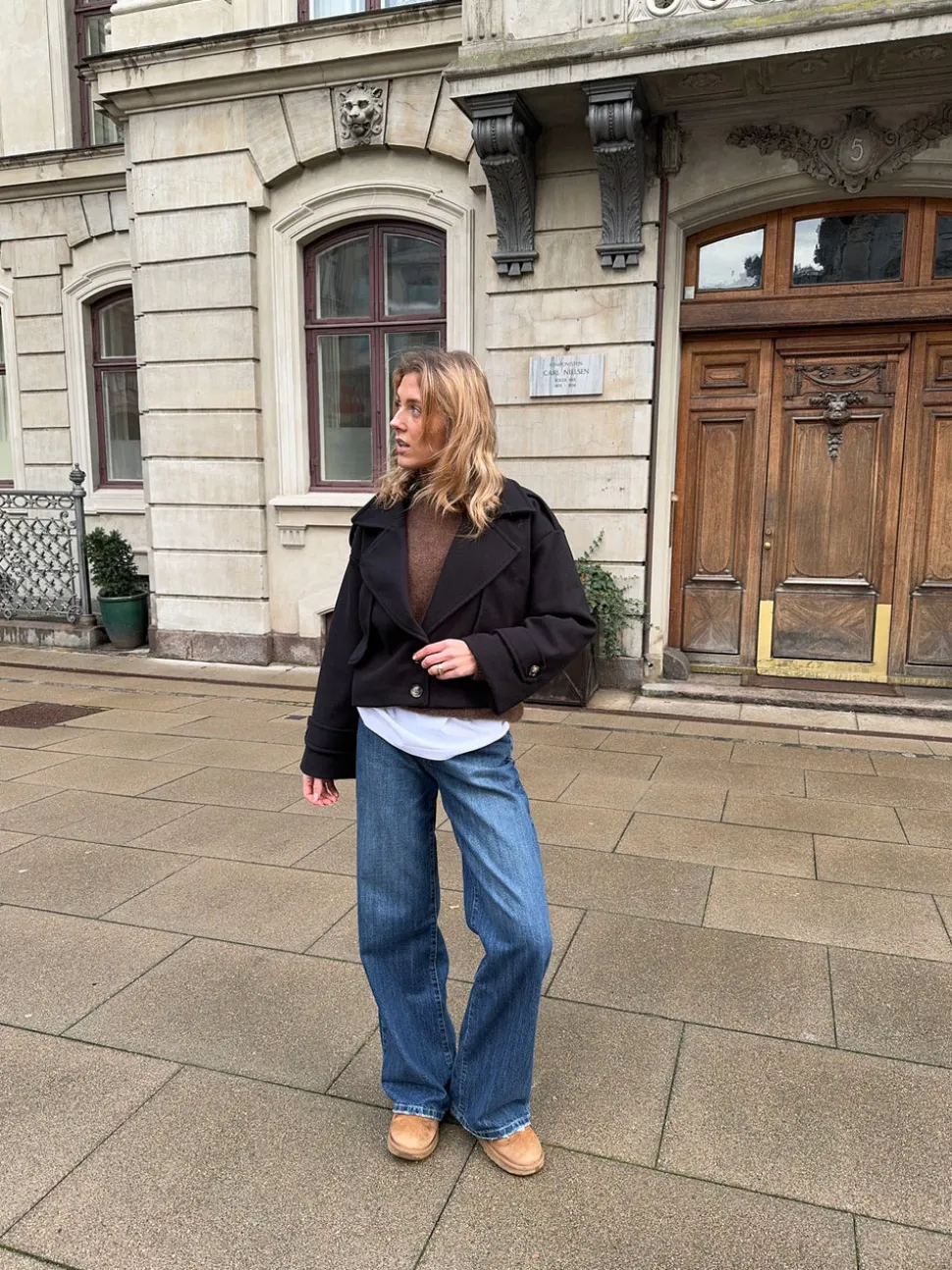 Nima kort frakke - Sort