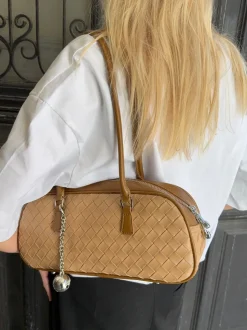 Noella håndtaske med mønster - Beige