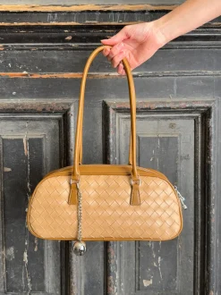 Noella håndtaske med mønster - Beige