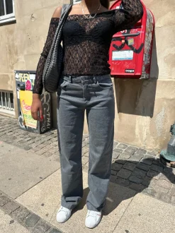 Nuna lavtaljede jeans - Grå