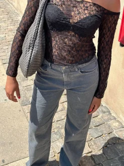Nuna lavtaljede jeans - Grå