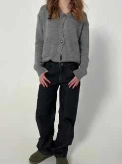 Nuna lavtaljede jeans - Sort