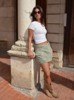 Nynnely nederdel/shorts - Kaki