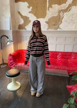 Olia suitbukser med opsmøg - Brun