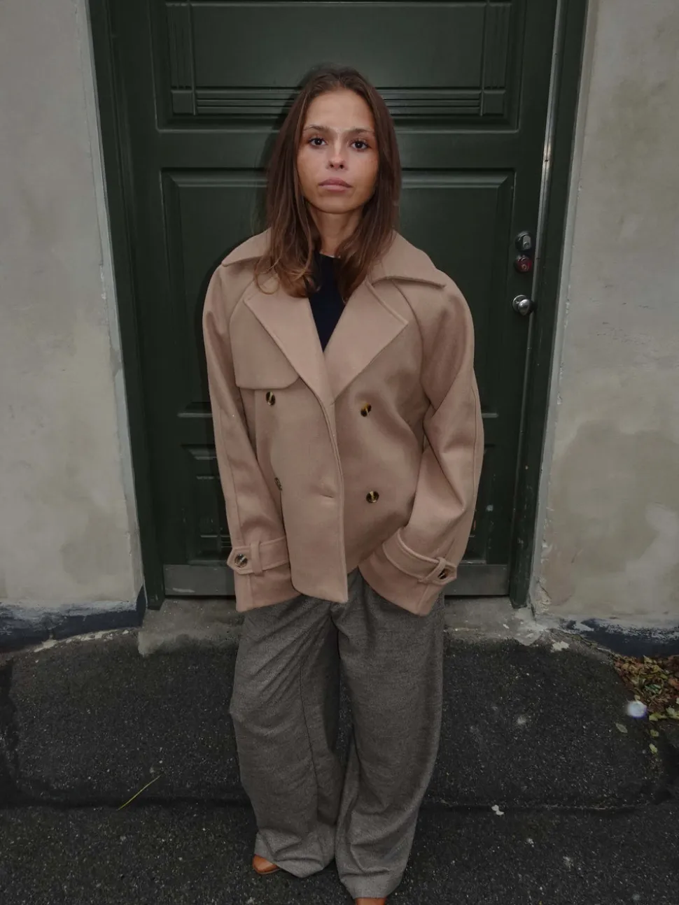 Patricia kort trenchcoat - Beige