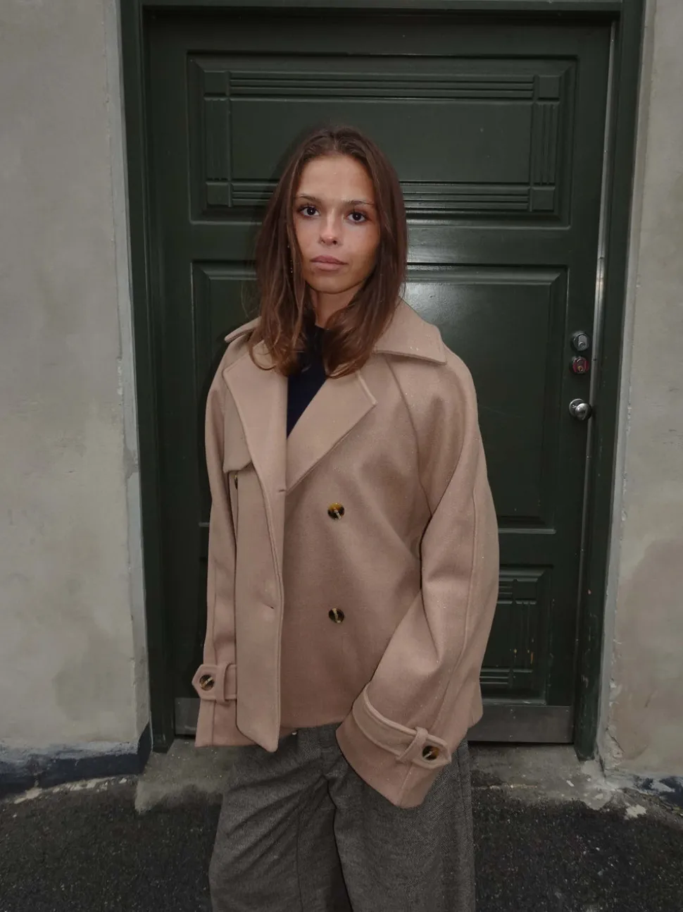 Patricia kort trenchcoat - Beige