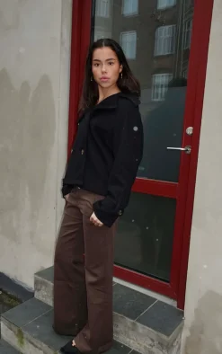 Patricia kort trenchcoat - Sort
