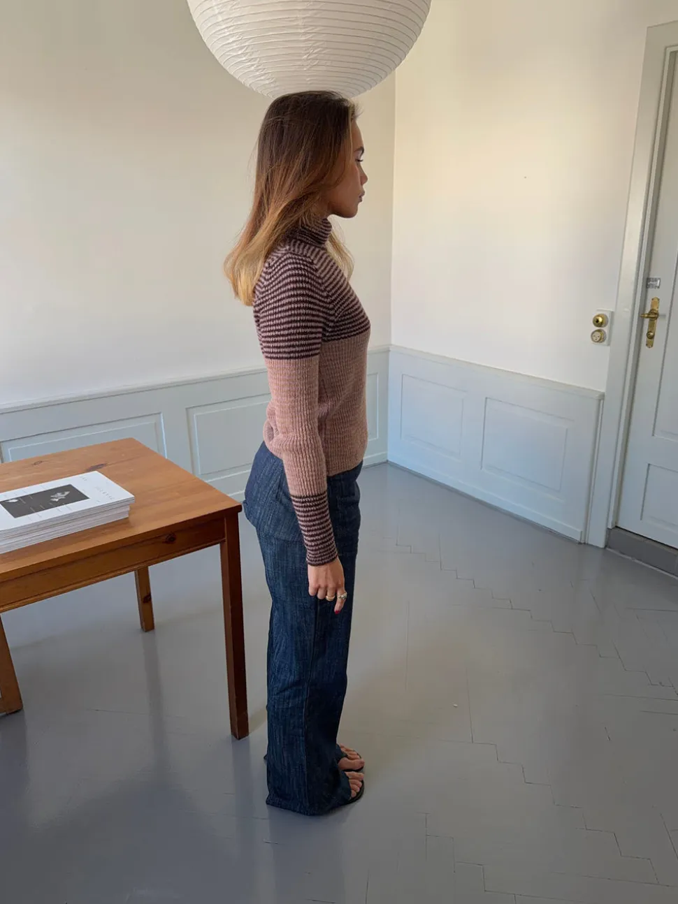 Petra bukser med fold - Blå