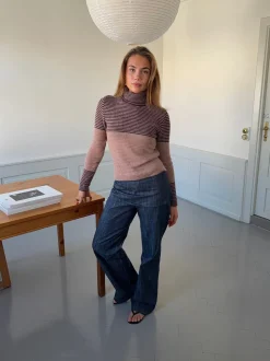 Petra bukser med fold - Blå