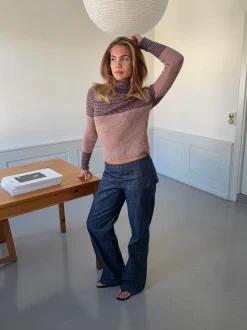 Petra bukser med fold - Blå