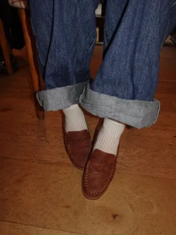 Pilou loafers i ruskind - brun