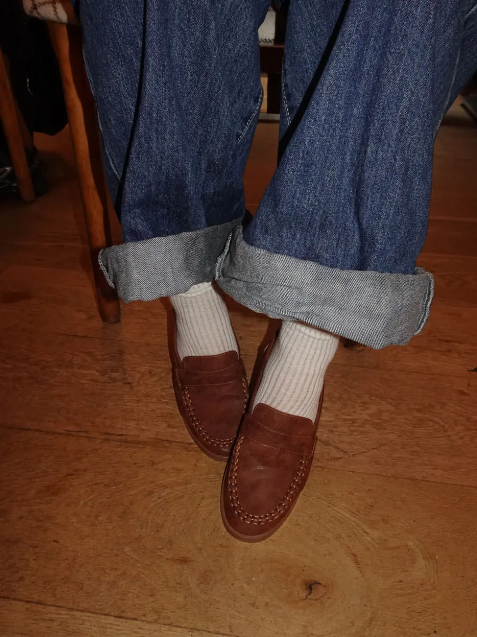 Pilou loafers i ruskind - brun