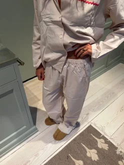 Pinja pyjamas sæt - Beige/rød