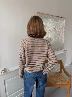 Rainova strik med striber - Beige/multifarvet