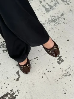 Ronda ballerina sko med mønster - Brun