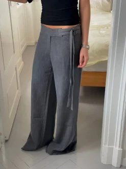 Ronya bukser med bælte - Grå