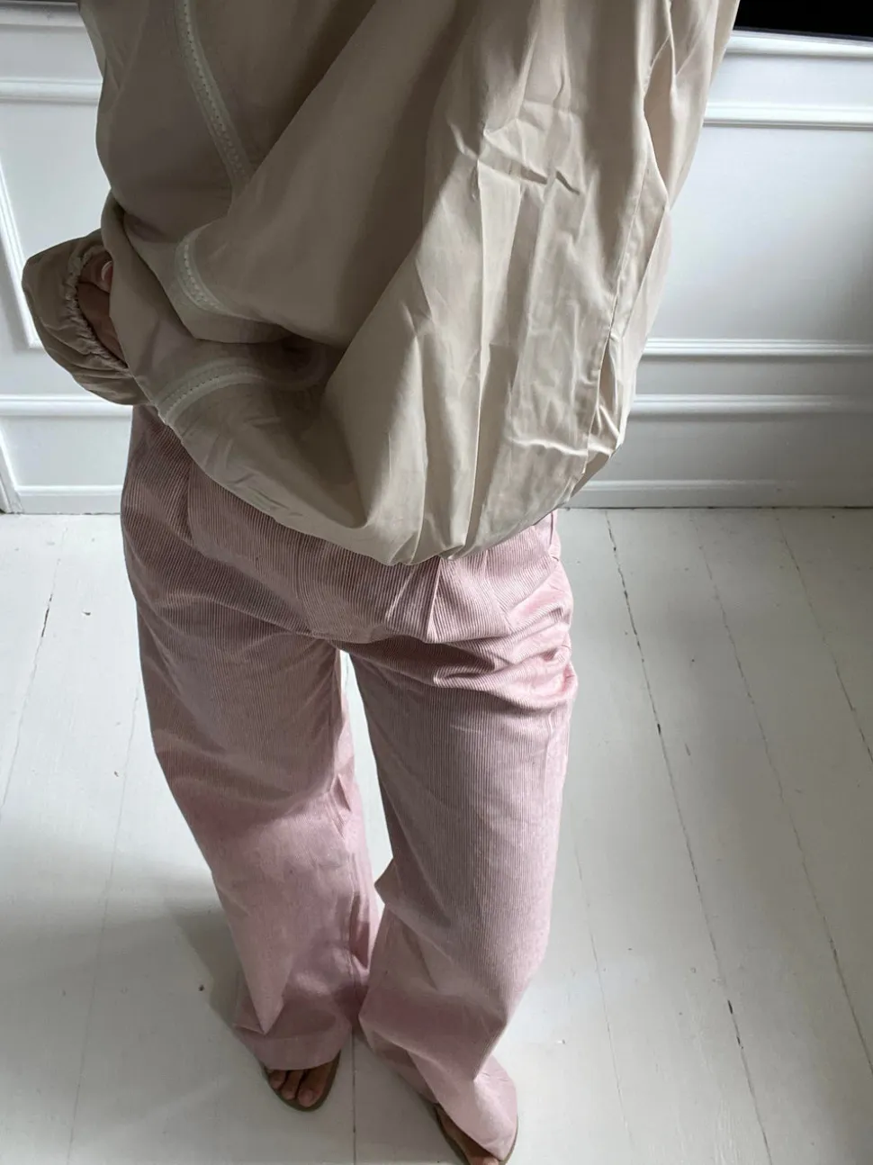 Sadie stribede bukser - Rød/hvid