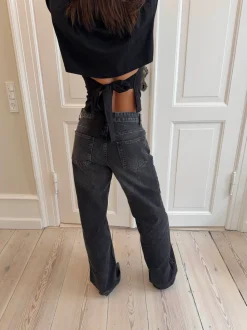 Sage baggy jeans - Mørke grå denim