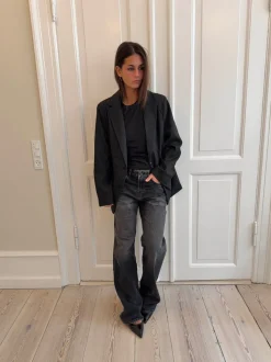 Sage baggy jeans - Mørke grå denim