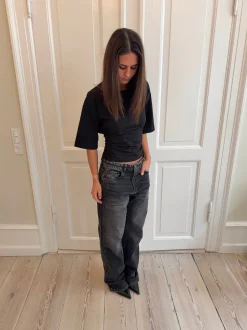 Sage baggy jeans - Mørke grå denim