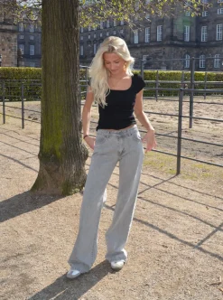 Samara jeans - Lys grå