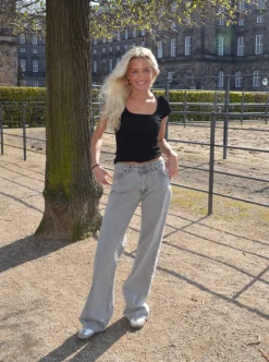 Samara jeans - Lys grå