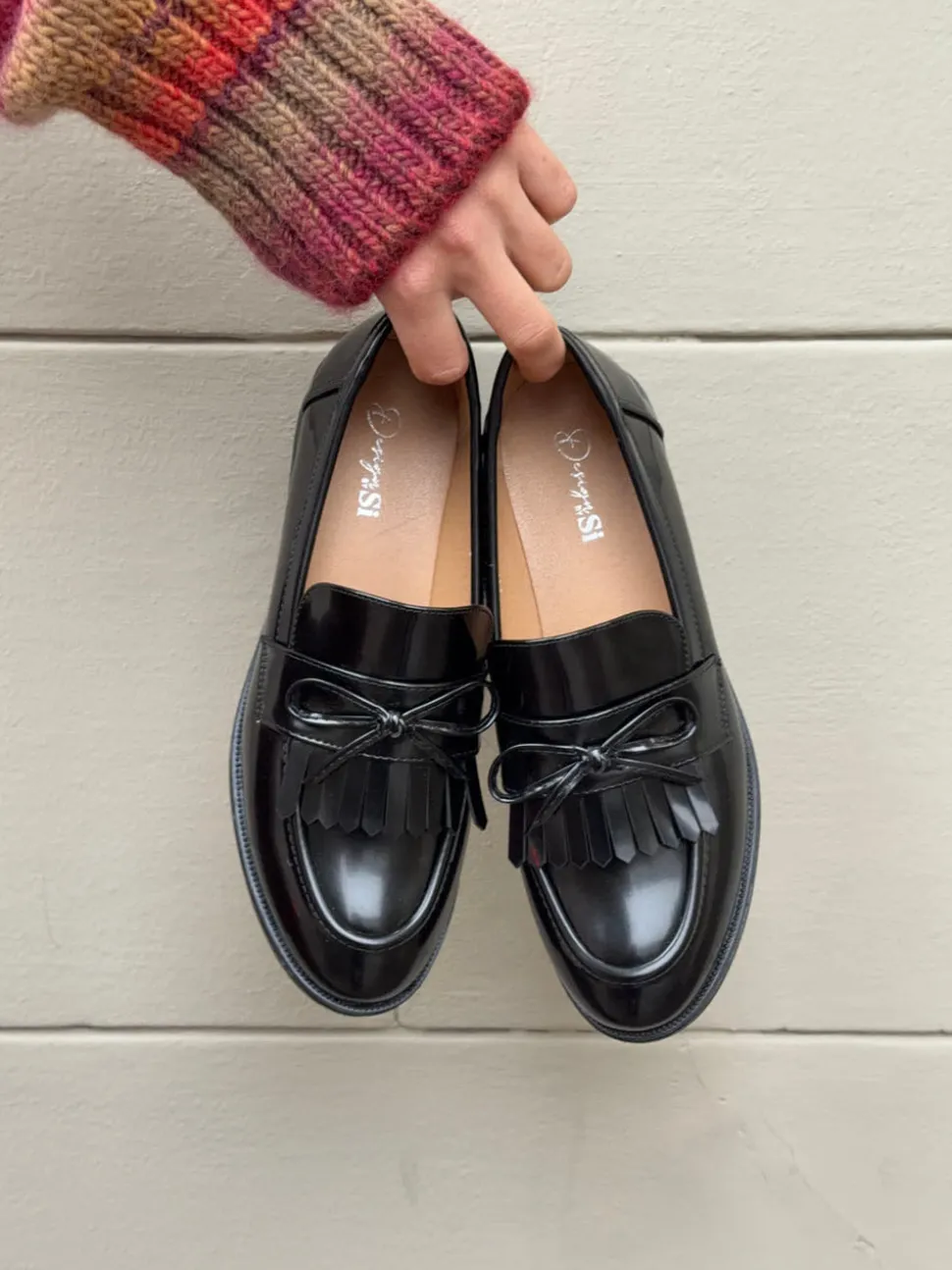 Samia loafers med detaljer - Sort