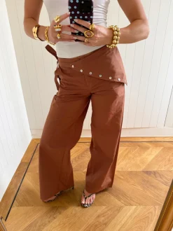 Scandivv bukser med detaljer - Rust