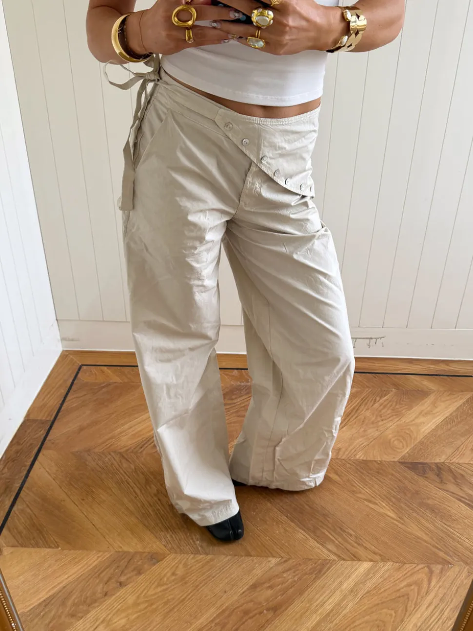 Scandivv bukser med detaljer - Beige