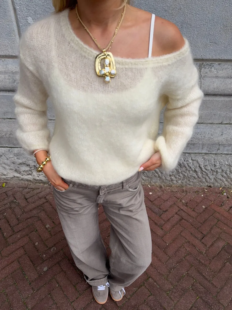 Scandivv fluffy strik - Off white