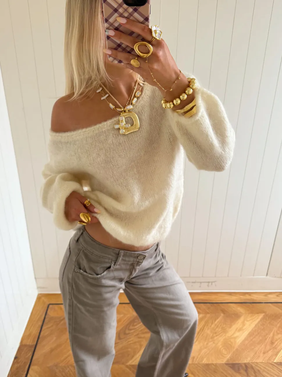 Scandivv fluffy strik - Off white