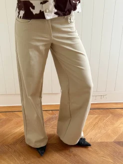 Scandivv jeans med koprint - Beige