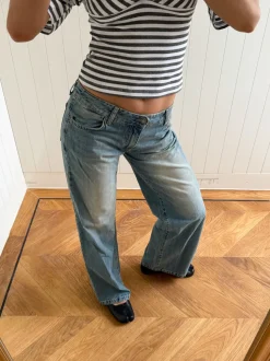 Scandivv lavtaljede jeans - Lys denim