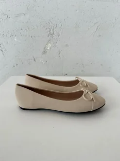 Segovia ballerina sko med sløjfe - Off white