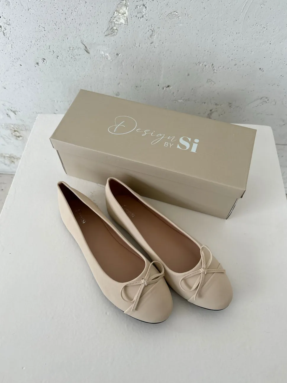 Segovia ballerina sko med sløjfe - Off white