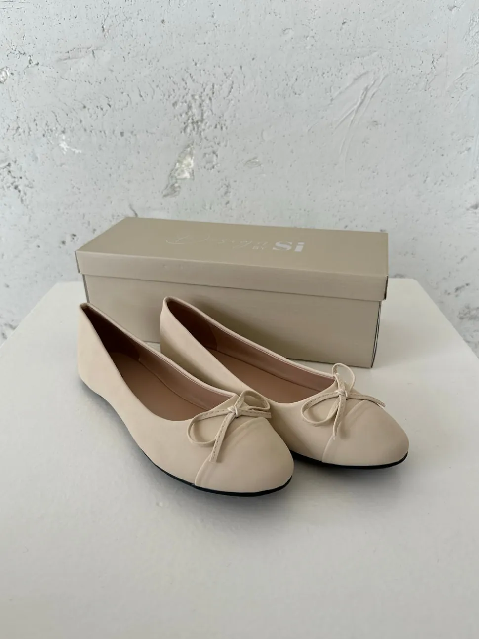 Segovia ballerina sko med sløjfe - Off white