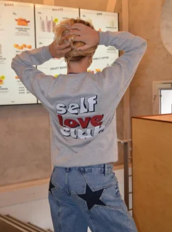 Self love club sweatshirt - grå