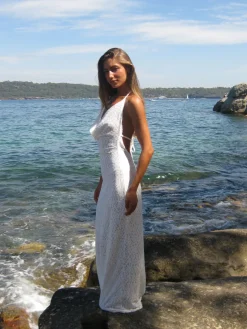 Sesia maxi blondekjole - Hvid