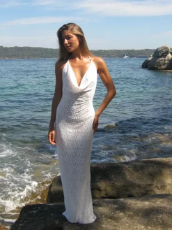 Sesia maxi blondekjole - Hvid