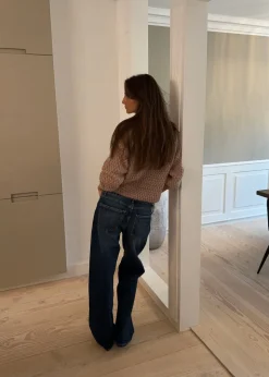 Sessa lavtaljede jeans - Blå denim