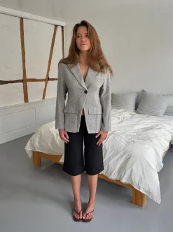 Sienna blazer i uld - Lysegrå