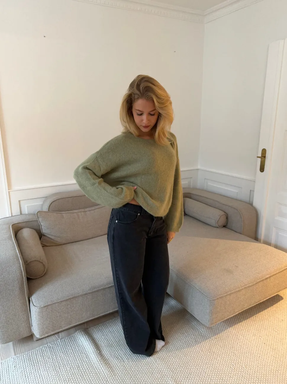 Sierra striktrøje - Kaki