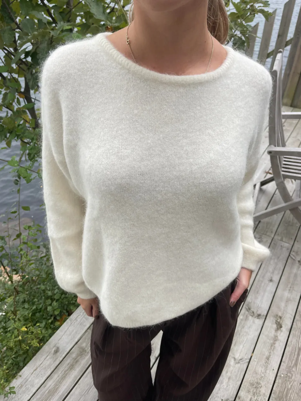Sierra striktrøje - Off-white