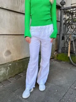 Signe hør bukser - hvid