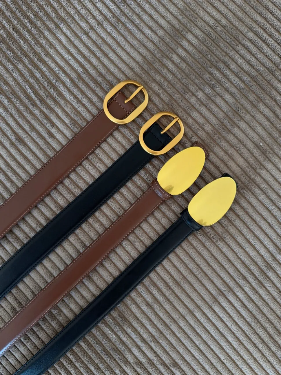 Sleek bælte - Sort/guld